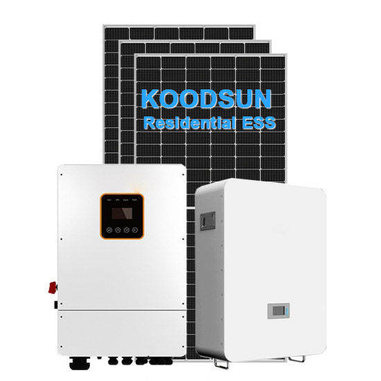 Sistem solar hibrid 10KW-50KW de stocare la domiciliu de înaltă tensiune cu invertor de înaltă tensiune și baterie cu litiu -Koodsun
