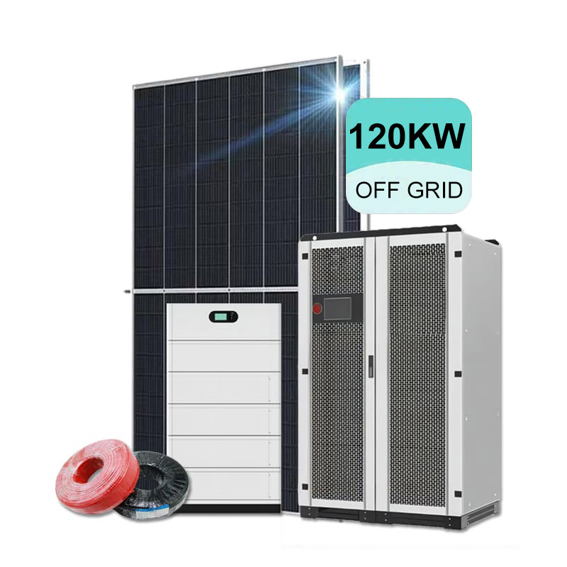 Sistem de energie solara Off grid 120KW pentru uz industrial Set complet cu baterie -Koodsun