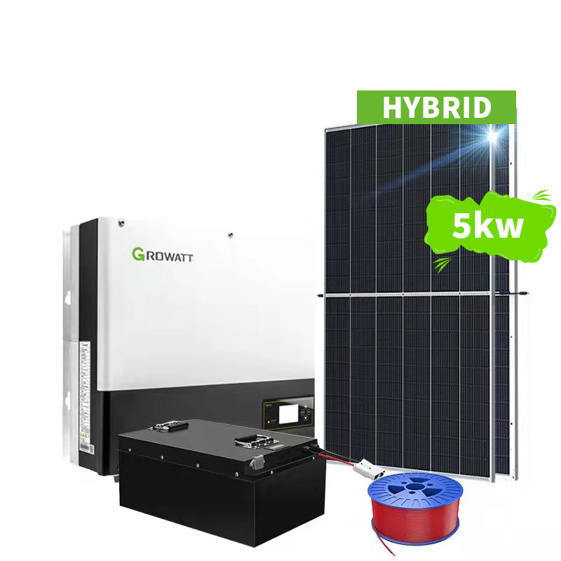 Best price solar power system 5kw hybrid solar system 5000w for shop storage -Koodsun